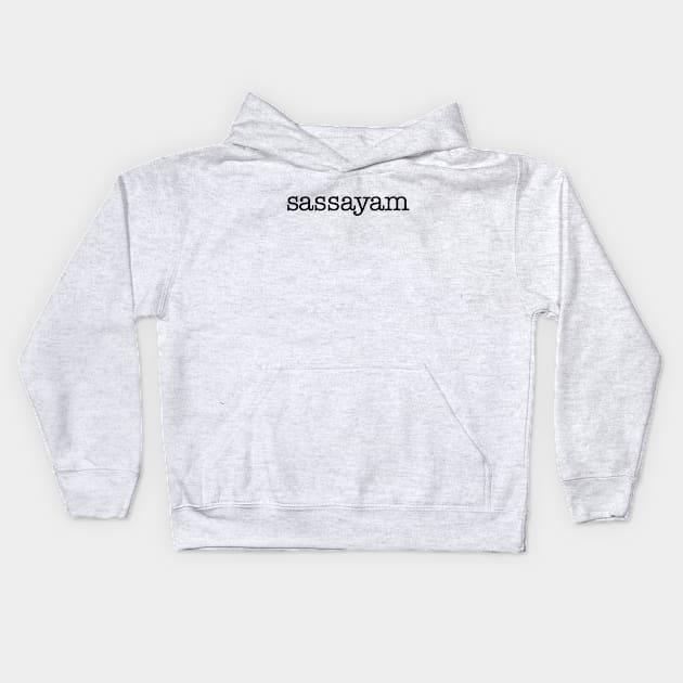 Sassayam Logo Kids Hoodie by Sara Howard